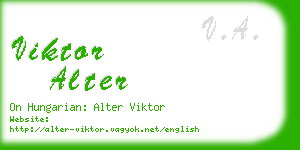 viktor alter business card